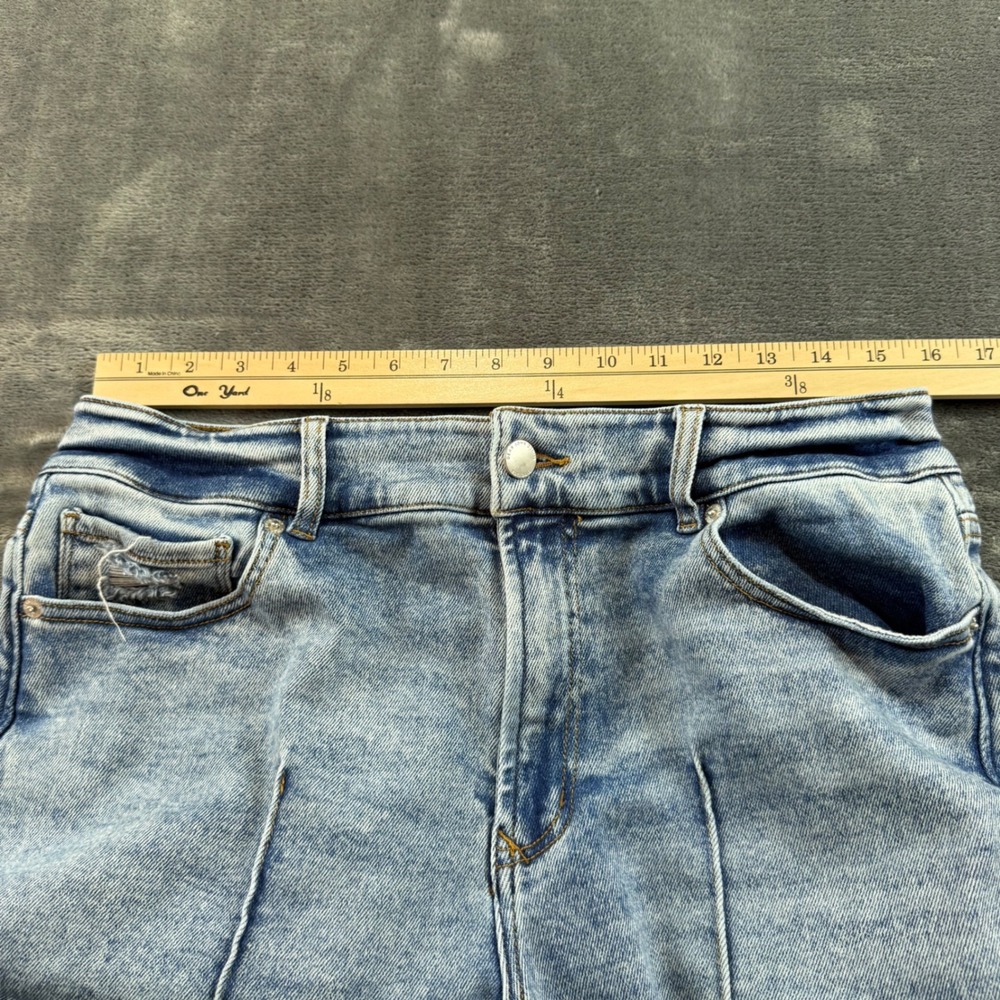 Dear John Holly Straight Leg Women's Jeans Front Seam Cuffed Size 31 High Rise - Picture 9 of 10